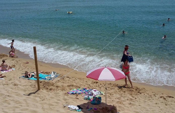 Línia de vida la Fosca platja palamós