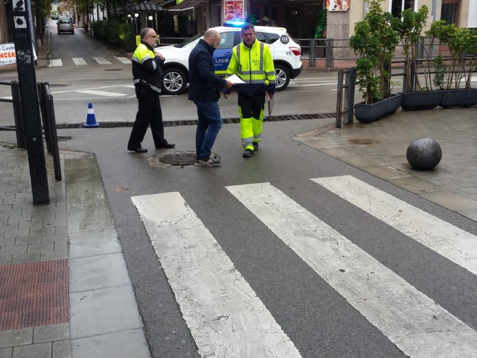 Espai on s'ubicarà la pilona Acces vehicles Palamós