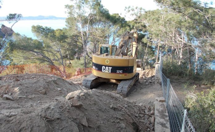 Obres a la Cala Port des Pi | Imatge de SOS Aiguafreda
