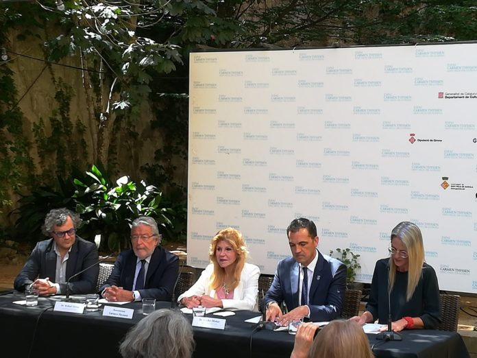 La Baronessa Thyssen, Carmen Cervera, durant una roda de premsa del Museu Thyssen a Sant Feliu de Guíxols, acompanyada de l'alcalde Carles Motas La Baronessa Thyssen, Carmen Cervera, durant una roda de premsa del Museu Thyssen a Sant Feliu de Guíxols, acompanyada de l'alcalde Carles Motas