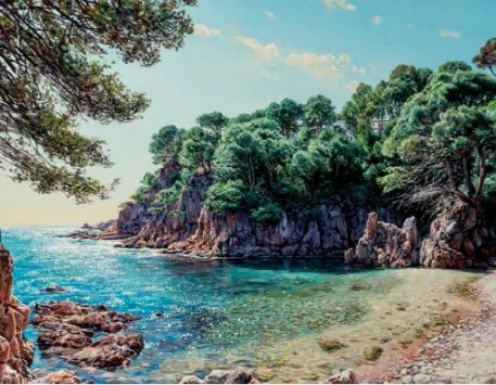 privat:-l’artista-josep-maria-sola-porta-els-seus-paisatges-a-les-escoles-velles-de-begur