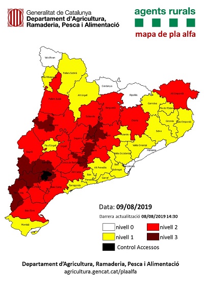 perill incendi forestal agost 2019