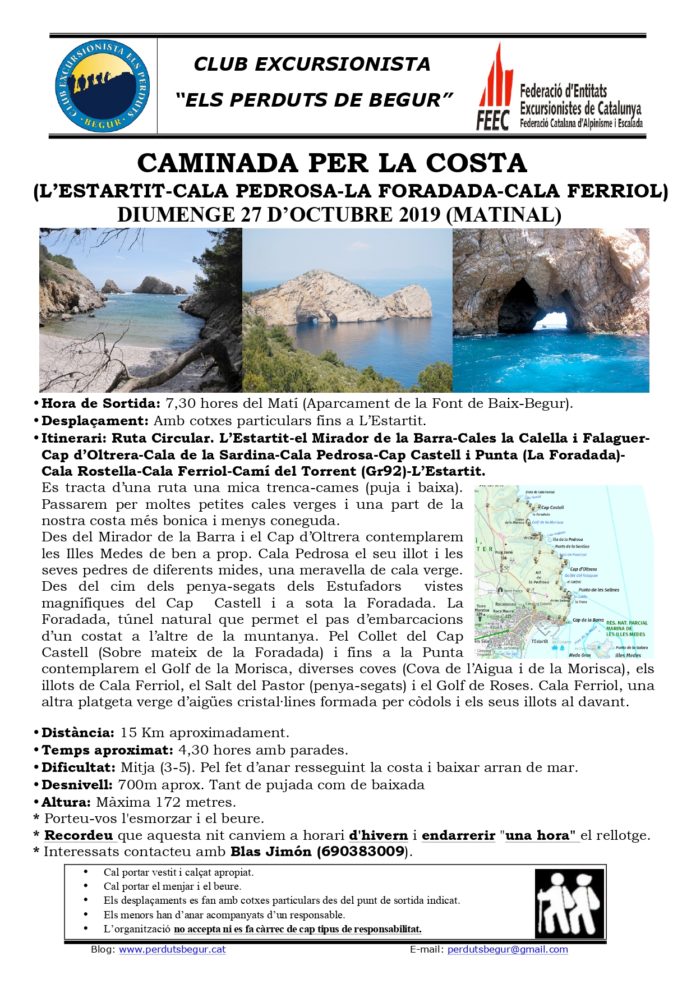 privat:-la-sortida-d’aquest-cap-de-setmana-del-club-excursionista-els-perduts-de-begur-es-trasllada-a-la-costa