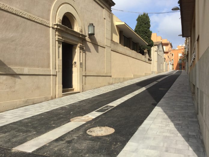 Obres Carrer Cervantes a Palafrugell 00001 El Carrer Cervantes de Palafrugell durant les obres | Imatge de l'Ajuntament de Palafrugell