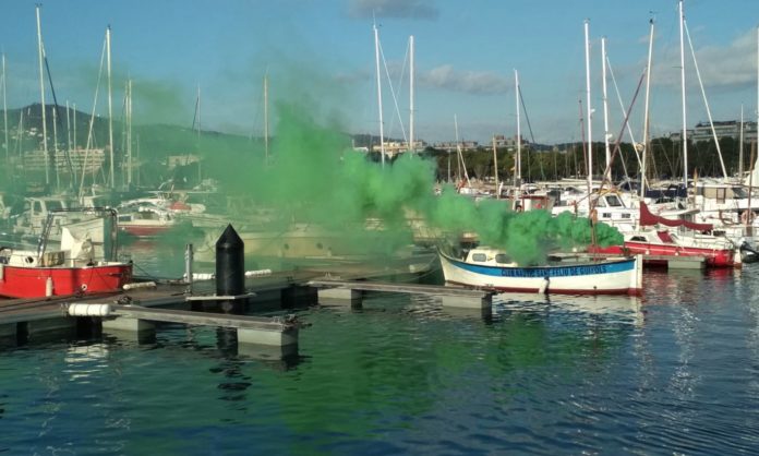 Simulacre d'incendi al Port de Sant Feliu de Guíxols | Imatge de Ports de la Generalitat