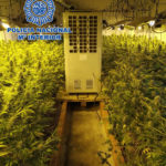 Aire condicionat a la plantació Marihuana a Sant Feliu de Guíxols | Imatge de la Policia Nacional