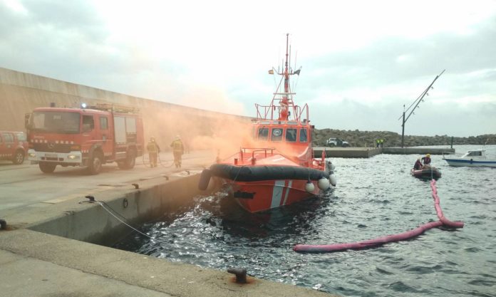 Simulacre d'incendi al Port Esportiu de Palamós | Imatge de Ports de la Generalitat.jpg