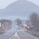 Carretera a Torroella de Montgrí tallada pel temporal Gloria | Imatge de Dani Cortés