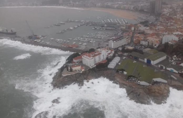 Port de Palamós durant el temporal Glòria | Imatge dels Mossos d'Esquadra