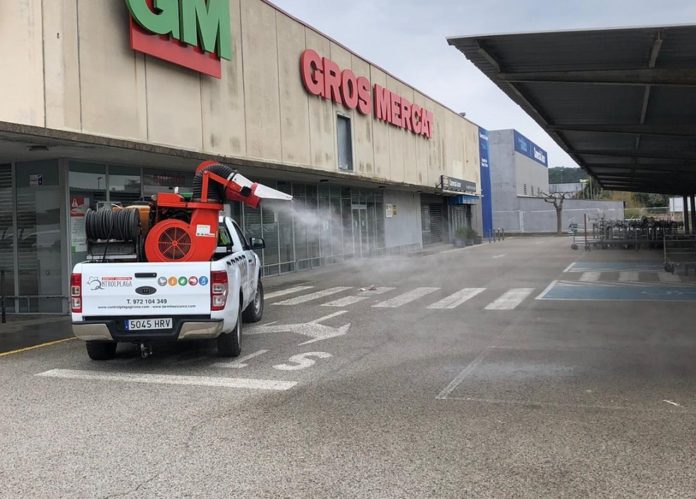 Desinfecció a Palamós per evitar contagis del coronavirus | Imatge de l'Ajuntament de Palamós