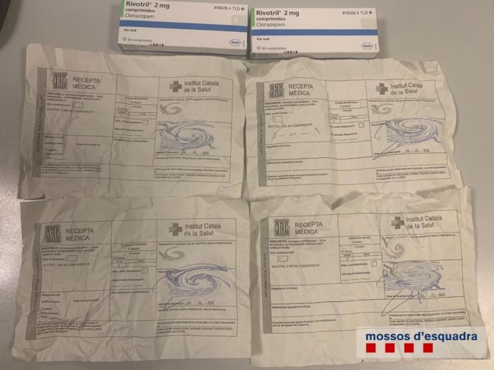 Receptes mèdiques i medicament comissat pels Mossos d'Esquadra | Imatge dels Mossos d'Esquadra