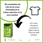 privat:-ja-es-troben-operatius-tots-els-contenidors-de-roba-i-calcat-ubicats-a-les-arees-d’emergencia-i-la-deixalleria-municipal