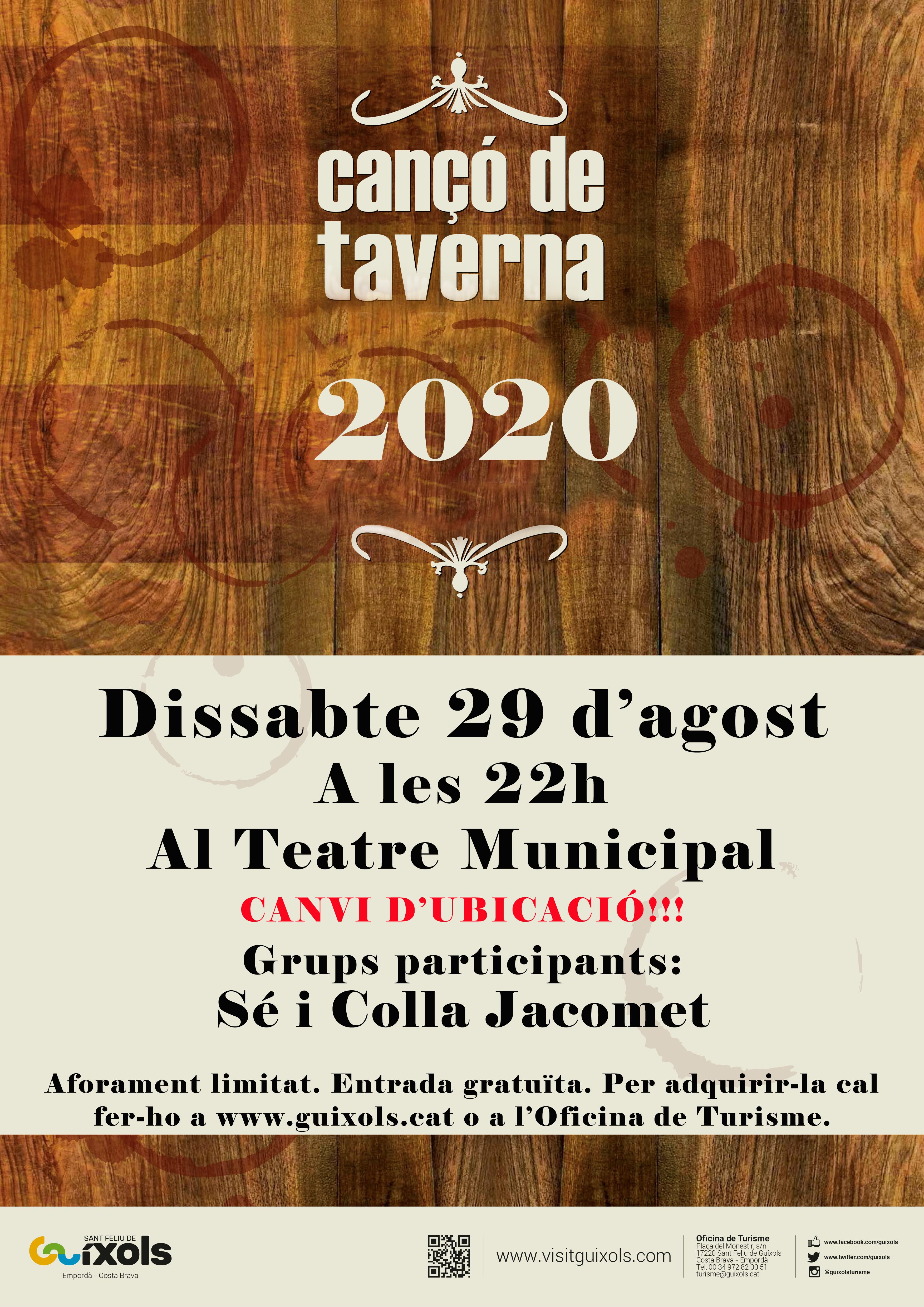 cartell taverna agost TEATRE 2020