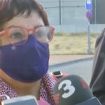 Dolors Bassa a la sortida de la presó