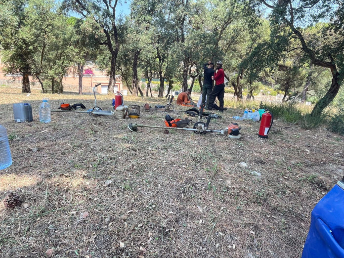 Els operaris treballaven a 25 metres del camí que dona entrada a la zona boscosa del massís de les Gavarres