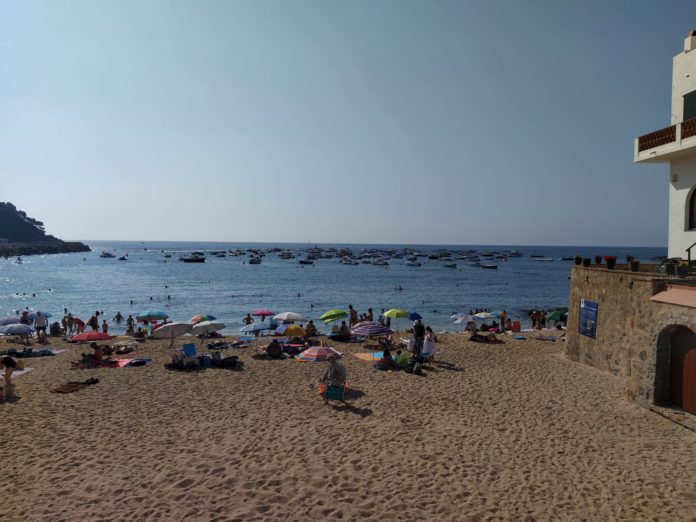 El camp de boies de la platja de Llafranc on l'ajuntament es plantejarà gestionar els camps de boies per a embarcacions de lleure - Imatge del consistori