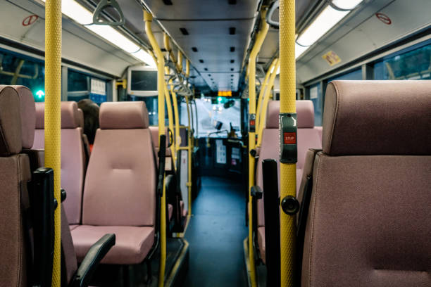 Inside a public transportation bus in Hong Kong