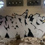 Graffiti a l'interior de Radio Liberty