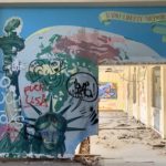 Graffiti a l'interior de Radio Liberty