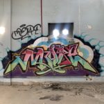 Graffiti a l'interior de Radio Liberty