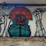 Graffiti a l'interior de Radio Liberty
