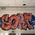 Graffiti a l'interior de Radio Liberty