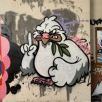 Graffiti a l'interior de Radio Liberty