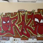 Graffiti a l'interior de Radio Liberty