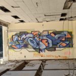 Graffiti a l'interior de Radio Liberty