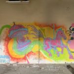 Graffiti a l'interior de Radio Liberty