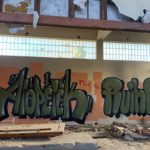Graffiti a l'interior de Radio Liberty