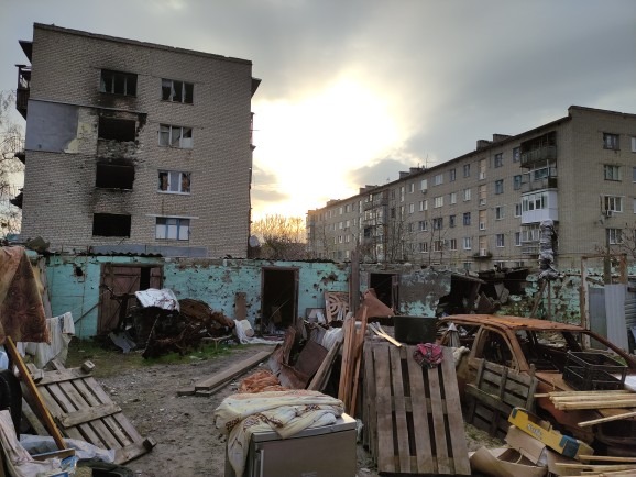 Edificis a Ucraïna destrossats pels atacs - Imatge cedida per Milton Sánchez