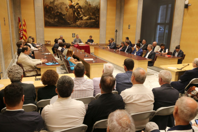 Ple de constitució de la nova diputació de Girona Ple de constitució de la nova diputació de Girona