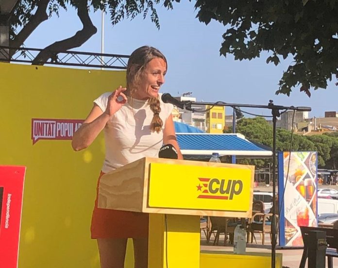 Mireia Vehí en un acte a Palamós