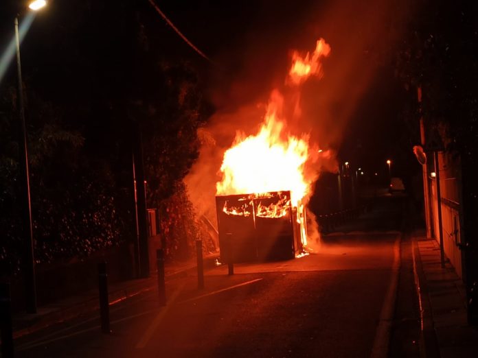 Incendi Platja d'Aro contenidors