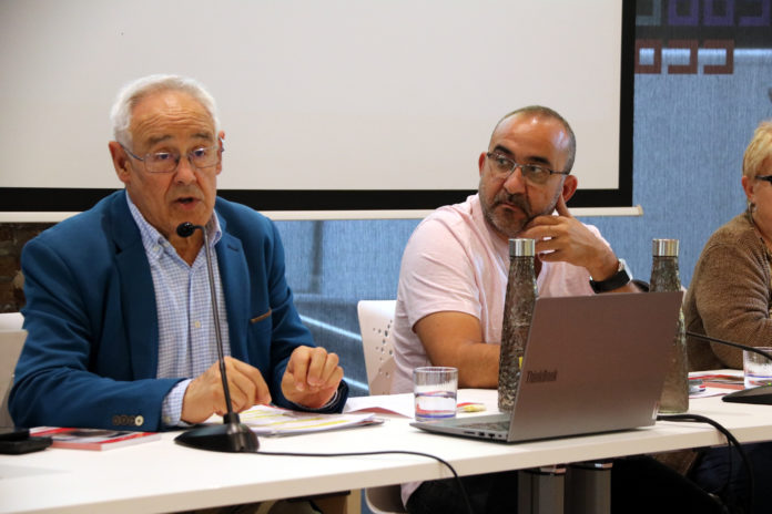 Juan Sepúlveda i Javier Pacheco en la presentació de l'estudi de CCOO de Catalunya 'Observatori Social de les Persones Grans' Data de publicació: dimarts 11 de juny del 2024, 14:12 Localització: Barcelona Autor: Jordi Bataller