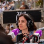 Cristina Vilà a l'especial de Ràdio Capital, "Una cantada diferent" a la Cantada d'hanaveres de Calella de Palafrugell. Fotografia: Pepe G Roca