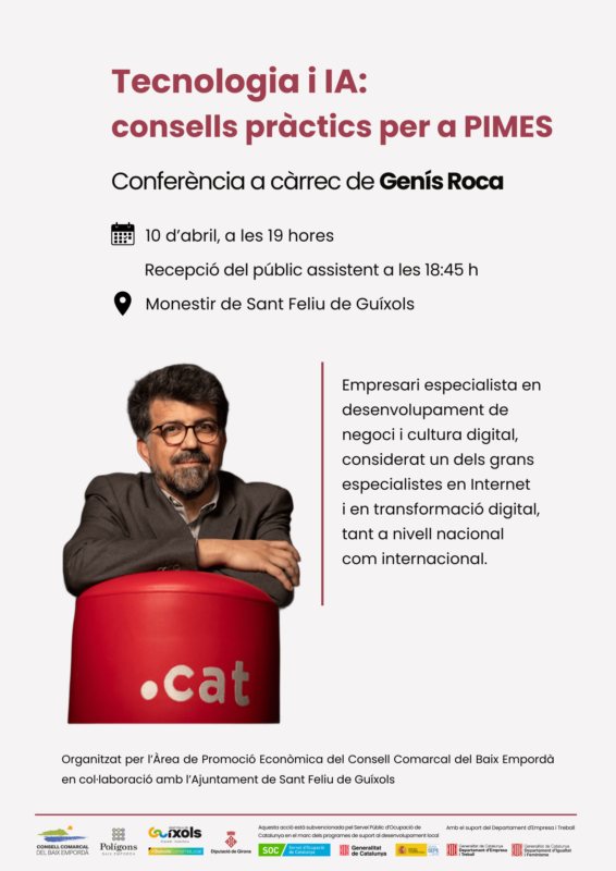 Genís Roca conferència sobre intel·ligència artificial