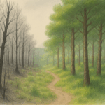 Bosc cremat i reforestat
