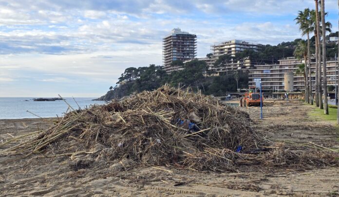 L’Ajuntament de Calonge i Sant Antoni engega la neteja de les platges després del temporal del gener