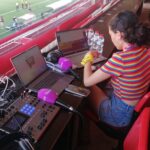 Carla Saló a l'estadi de Montilivi