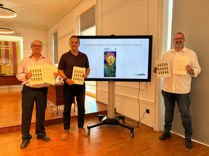 Presentació segell associació filatèlica sant feliu